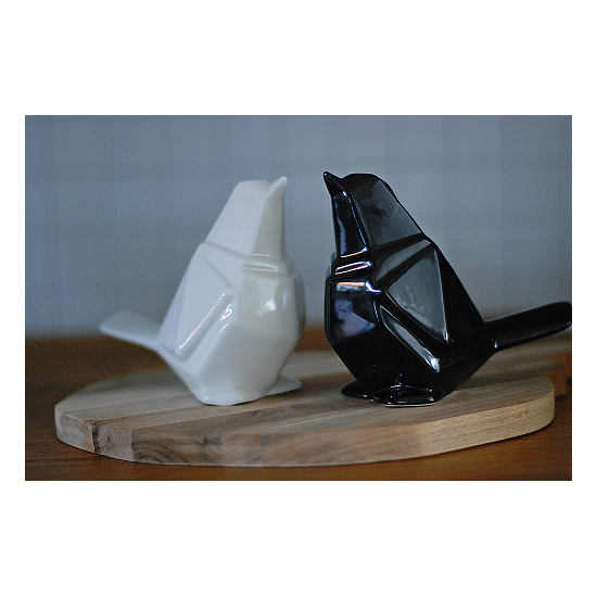 Ptaszek, Ozdoba Origami, Czarny, Skandynawski Styl